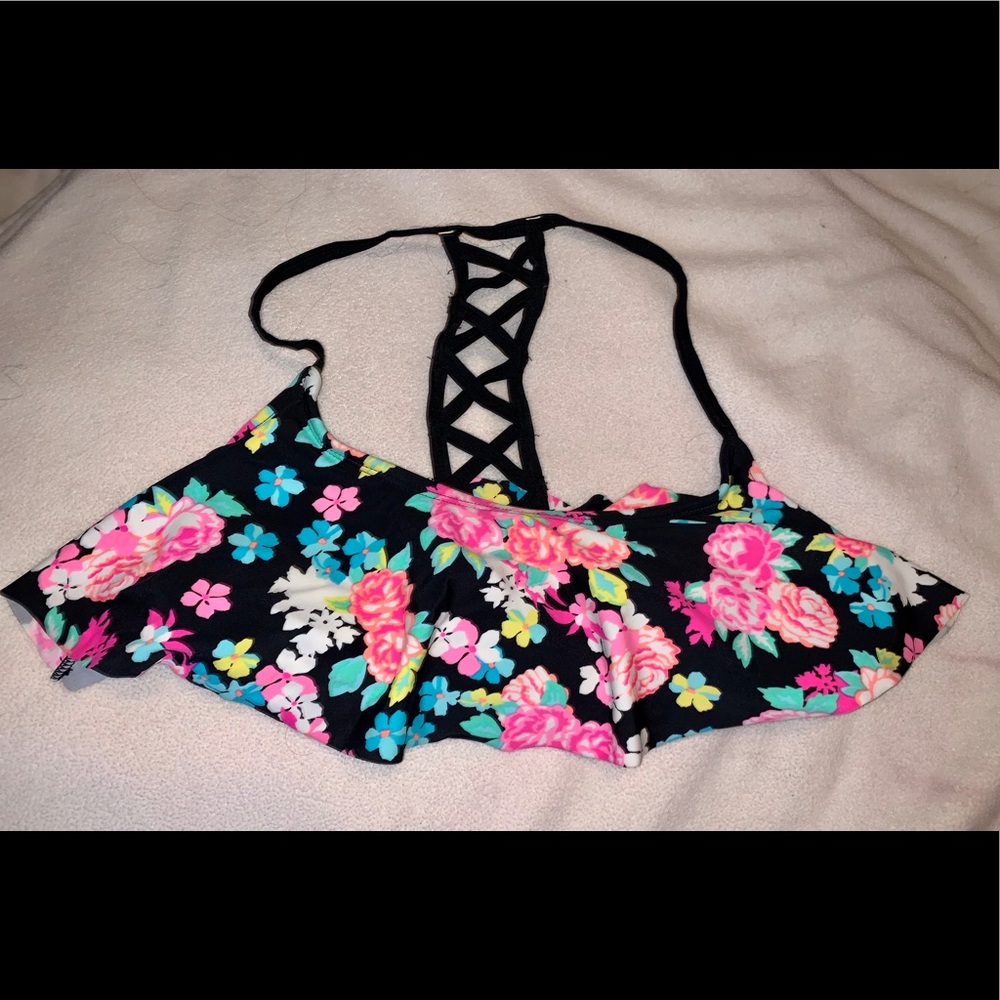 Floral bikini top